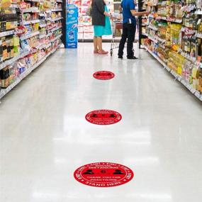 img 3 attached to 🏬 Retail Store Fixtures & Equipment and Store Signs & Displays - Social Distancing Floor Decal Stickers