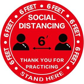 img 4 attached to 🏬 Retail Store Fixtures & Equipment and Store Signs & Displays - Social Distancing Floor Decal Stickers