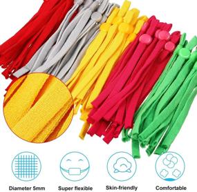 img 1 attached to 🧵 200 Pieces Elastic Cord with Adjustable Buckle - Perfect for DIY Crafts, Sewing and Mask Making - Adults and Kids (Mixed Colors)