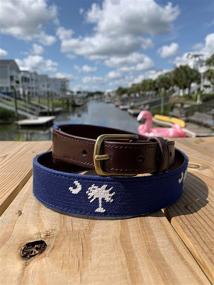 img 1 attached to 🌴 Carolina Needlepoint Belt - Palmetto State