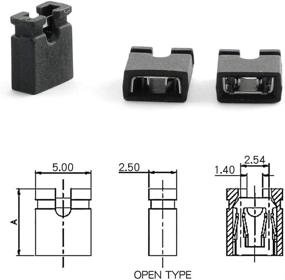 img 2 attached to RuiLing 200-Pack 2.54mm черные стандартные заголовки для штырей: доступные аксессуары для жестких дисков, CD, DVD, материнских плат, Arduino - замыкает и соединяет печатные платы