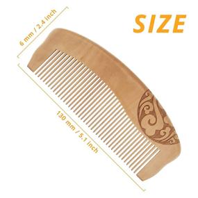 img 3 attached to 🔲 MJIYA Wooden Comb Hair + Beard Detangler: Natural Anti Static Wood for Styling Wet or Dry Curly, Thick, Wavy, or Straight Hair - Small Pocket Sized (Light Brown, 5.7 inch)