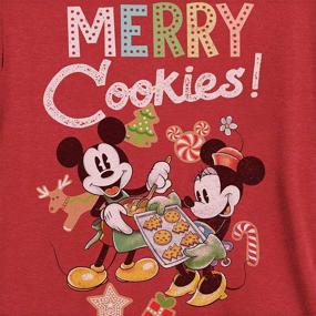 img 1 attached to 🎄 Spark the Season with Disney Mickey and Minnie Mouse Holiday T-Shirt for Girls