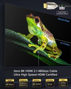 img 3 attached to Высокопроизводительный кабель HDMI 2.1 8K - ультра HD 48 Гбит/с, сертификат llano, медная проволока | Совместим с PS5, Xbox Series X/S, Samsung и Sony 8K UHD телевизорами.