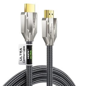 img 4 attached to Высокопроизводительный кабель HDMI 2.1 8K - ультра HD 48 Гбит/с, сертификат llano, медная проволока | Совместим с PS5, Xbox Series X/S, Samsung и Sony 8K UHD телевизорами.