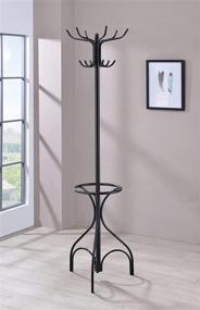 img 1 attached to 🧥 Black Coat Rack Umbrella Stand