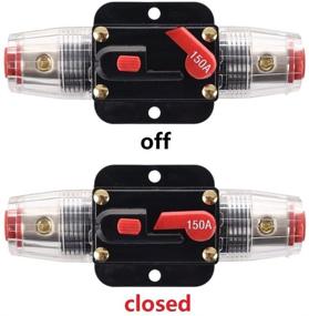img 1 attached to Anjoshi 150A Inline Fuse Holders - Circuit Breaker for Car Audio & Amps with Overload Protection & Reset Function - Replace Fuses Inverter 12V-24V DC