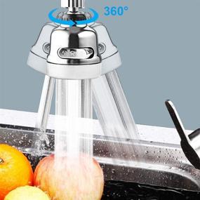 img 1 attached to 🚿 360° Rotatable Movable Tap Kitchen Faucet Aerator Head - Anti-Splash Tap Booster Shower and Water Saving Faucet for Kitchen, Three Modes: Pulse, Shower + Pulse, Shower