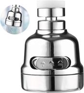 🚿 360° rotatable movable tap kitchen faucet aerator head - anti-splash tap booster shower and water saving faucet for kitchen, three modes: pulse, shower + pulse, shower logo