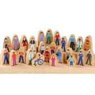 🏗️ toys wooden community helpers block: imaginative play set for kids логотип