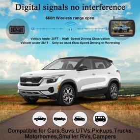 img 3 attached to 🚚 Wireless Backup Camera for Trucks with 5'' Monitor, DoHonest S23 HD 1080P Bluetooth Backup Camera for Car Van Camper - Stable Digital Signals, Supporting Additional RV Camera. Built-in Wide Voltage Range of 12V-35V.