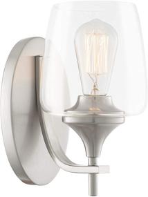 img 4 attached to 🍷 Modern Chic Wall Sconce/Wall Light with Wine Glass Shade - Kira Home Stella, Brushed Nickel Finish