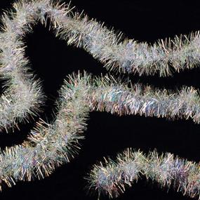 img 4 attached to 🎄 Sparkling 10-Piece White Iridescent Tinsel Garland: Perfect Hanging Decorations for Christmas Tree & Party Supplies