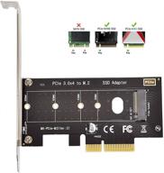 💾 pcie 3.0 x4 m.2 nvme ssd adapter card - supports 2280, 2260, 2242, 2230 solid state drives logo