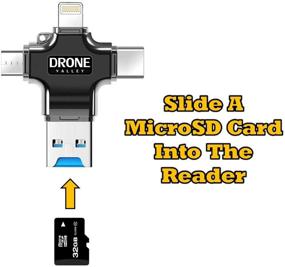 img 3 attached to 📸 Drone Valley 4-in-1 Memory Card Reader: Streamline Your Data Transfers!