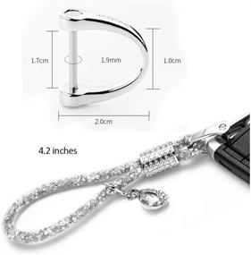img 1 attached to Stylish RAYHOO Crystal Car Key Chains: Key Fob & Strap for Women, Ladies' Key Chain Ring