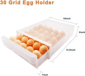 img 2 attached to 30-Grid Single Layer Egg Holder for Refrigerator - BPA Free Storage Container for Fridge, Household Organizer Box for Kitchen & Farm - NEWFORCE