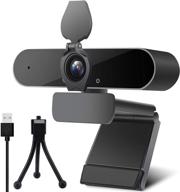 portable 2k 1440p hd webcam with microphone - wide angle steaming web camera for desktop computer laptop with tripod - ideal for video calling, conference, recording, and gaming logo