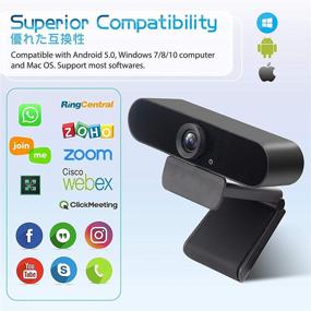 img 2 attached to Portable 2K 1440P HD Webcam with Microphone - Wide Angle Steaming Web Camera for Desktop Computer Laptop with Tripod - Ideal for Video Calling, Conference, Recording, and Gaming