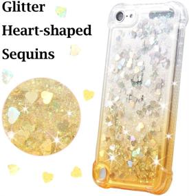 img 3 attached to 🎧 Flocute iPod Touch 5 6 7 Case - Glitter Gradient Bling Sparkle Floating Liquid Soft TPU Cushion - Luxury Fashion Girls Women Cute Case - iPod Touch 5th 6th 7th Generation (Gradient Gold)