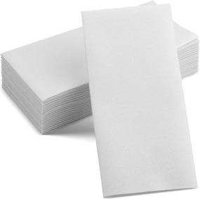 img 2 attached to 🧺 Luxurious Servietto Disposable Linen-Feel Guest Towels [200 Pack, 12" x 17"] - Premium Cloth-Like Hand Bathroom Napkins - Soft & Absorbent Paper Napkin for Kitchen, Bathroom, Party, Wedding or Event