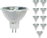 💡 sterl lighting - 35w mr16 gu5.3 2 pin base bulbs for pendant, recessed cans or tracking flood landscape lighting with uv glass cover lens, 12v, 1.77in, 450lm, halogen, 2700k warm white clear - pack of 10 logo