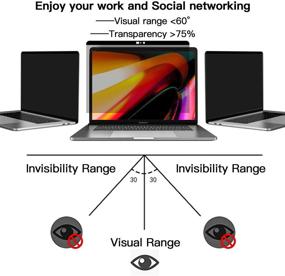 img 3 attached to 🖥️ Приватный экран-привидение для MacBook Pro PROMAS - матовое покрытие | Совместим с Mac Book Pro 16 дюймов (2019-2020), модель A2141 | Touch Bar и Touch ID | Легко устанавливается и снимается с помощью магнитов