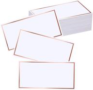 💖 exquiss 50 pcs rose gold foil border place cards: ideal for weddings, parties, birthdays, & baby showers logo