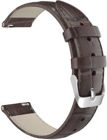 img 4 attached to 👉 MoKo 22mm Quick Release Universal Watch Band: Stylish Leather Crocodile Pattern Strap for Sport Watches (Brown)