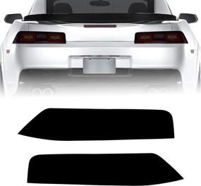 img 4 attached to 🚗 NDRUSH Blackout Taillight Vinyl Tint Film Precut Overlays for 2014 2015 Chevy Camaro - Tail Light Wrap Cover Compatible