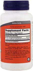 img 3 attached to NOW Supplements 5 HTP 100 Capsules Sports Nutrition