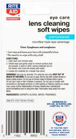 img 2 attached to 👓 Rite Aid Soft Lens Cleaning Wipes - 80 Count Packets, Quick-Drying, Anti-Streak Formula for Eyeglasses, Eye Glass Cleaner and Cloths - Lens Wipes