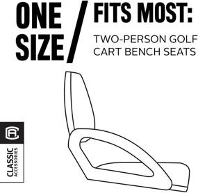 img 1 attached to 🏌️ Enhance Comfort and Style on the Golf Course with the Classic Accessories Fairway Golf Cart Terry Cloth Bench Seat Cover