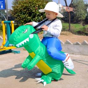 img 3 attached to 🦖 Halloween Inflatable Dinosaur T Rex Costume - Roar with Jurassic Fun!