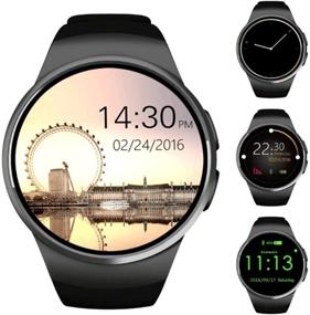 img 1 attached to 📱 Keoker KW18 1.3" IPS Round Touch Screen Bluetooth Smart Watch Phone with SIM Card Slot, Sleep & Heart Rate Monitor, Pedometer for iOS & Android - Black