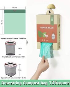 img 2 attached to 🗑️ Convenient 1.2 Gallon Trash Can Liners - 125 Count Drawstring Mini Trash Bags - Small, Strong, Compostable! Perfect for Home, Kitchen & Office. Fits 4.5-5 Liter Cans. Now Available in Green!