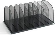 safco products onyx mesh 8 sort vertical desktop organizer, black, powder coat finish, steel mesh construction, eco-friendly логотип
