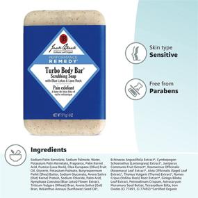 img 1 attached to Men's Grooming Essential: Jack Black Turbo Body Bar Scrubbing Soap - 6 oz | Blue Lotus & Lava Rock Formula