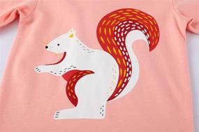 img 2 attached to Fashion Girls Sleeve Squirrel Cotton