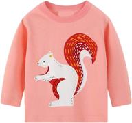 fashion girls sleeve squirrel cotton logo