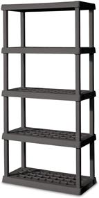 img 3 attached to 🔄 Sterilite 01553V01 5-Shelf Unit with Flat Gray Shelves & Legs - 1-Pack