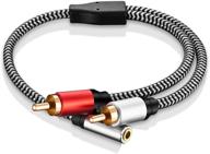 🔌 morelecs 3.5mm female to 2rca male stereo audio cable - 3.5mm trs stereo to dual rca jack adapter cable for smartphones, mp3s, tablets, and home theaters logo