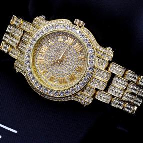 img 3 attached to 💎 Два часа Iced Out, идеально подходят женским временным часам для улучшенного стиля