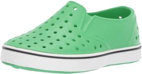 img 4 attached to 👟 Native Shoes Toddler / Little Kid Miles Slip-On в цвете Grasshopper Green / Shell White, размер 9 (малыш) M - Стильная и комфортная обувь