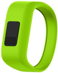 img 4 attached to 🌿 ANCOOL Soft Wristbands Replacement for Vivofit JR/Vivofit JR2/Vivofit 3 Tracker - Compatible and Kid-friendly (Green, Large)