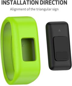 img 1 attached to 🌿 ANCOOL Soft Wristbands Replacement for Vivofit JR/Vivofit JR2/Vivofit 3 Tracker - Compatible and Kid-friendly (Green, Large)