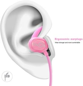 img 3 attached to 🎧 Pink Kids Headphones: Wireless Bluetooth, Magnetic Earbuds, Stereo Sound & Mic for Girls - Ideal for School Travel!