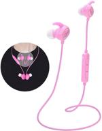 🎧 pink kids headphones: wireless bluetooth, magnetic earbuds, stereo sound & mic for girls - ideal for school travel! logo