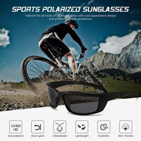 img 3 attached to 🕶️ Солнцезащитные очки SUNGAIT HD Polarized для мужчин и женщин - идеальны для велосипедных прогулок, бега и походов.