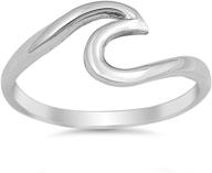 sterling silver women's jewelry with stylish wave polishing logo